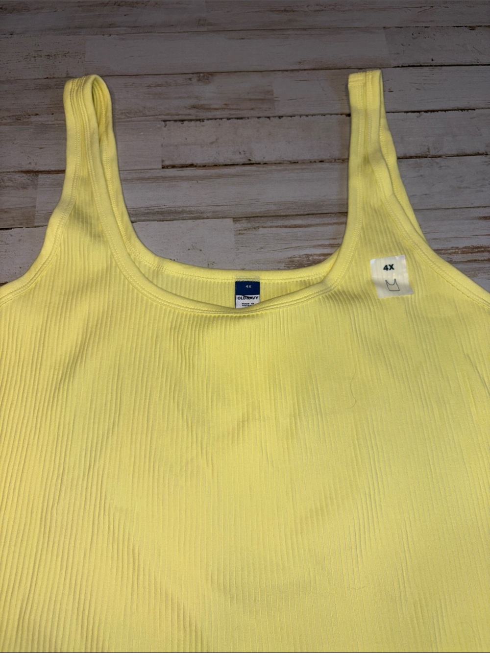 Old Navy Yellow Ribbed Crop Tank Top Plus Size 4X - Picture 3 of 11